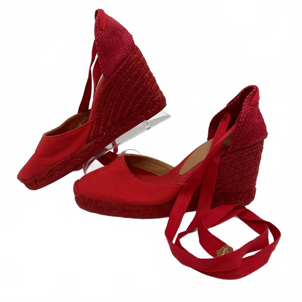 Castaner Red Espadrille Wedges | Women’s EU39 Regular